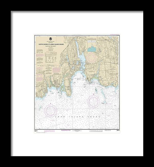 A beuatiful Framed Print of the Nautical Chart-13211 North Shore-Long Island Sound Niantic Bay-Vicinity by SeaKoast