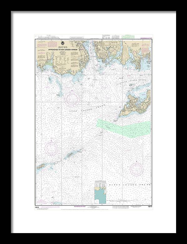 Nautical Chart-13212 Approaches-new London Harbor - Framed Print