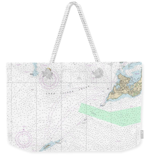 Nautical Chart-13212 Approaches-new London Harbor - Weekender Tote Bag