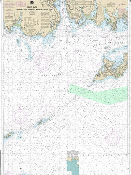 Nautical Chart 13212 Approaches New London Harbor Puzzle