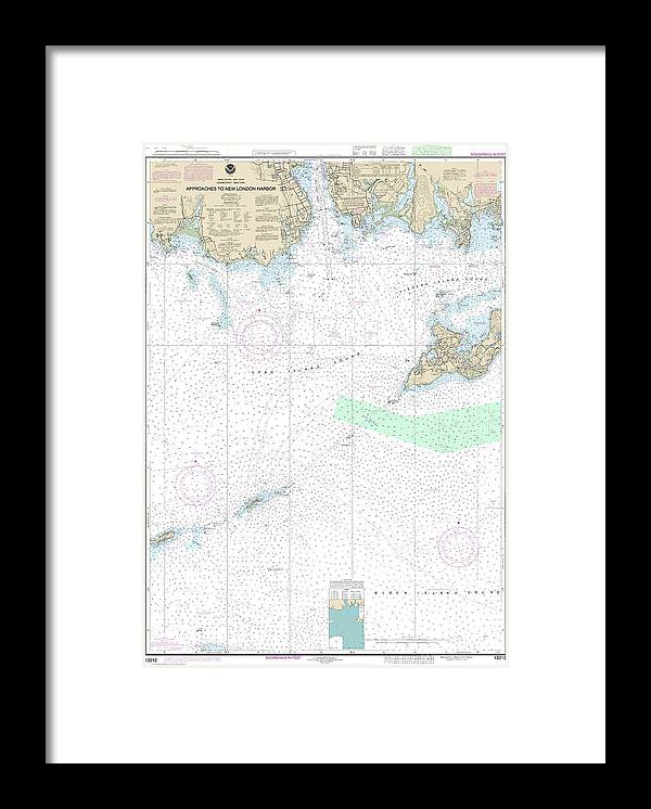 A beuatiful Framed Print of the Nautical Chart-13212 Approaches-New London Harbor by SeaKoast