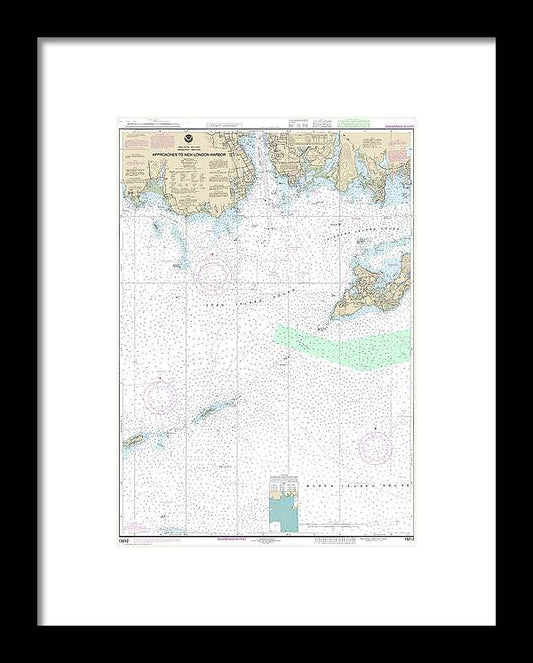 A beuatiful Framed Print of the Nautical Chart-13212 Approaches-New London Harbor by SeaKoast