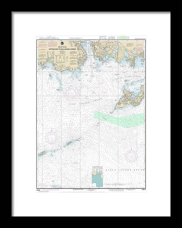 Nautical Chart-13212 Approaches-new London Harbor - Framed Print