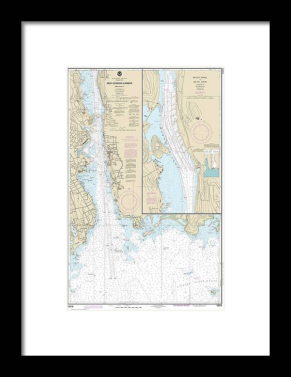 Nautical Chart-13213 New London Harbor-vicinity, Bailey Point-smith Cove - Framed Print