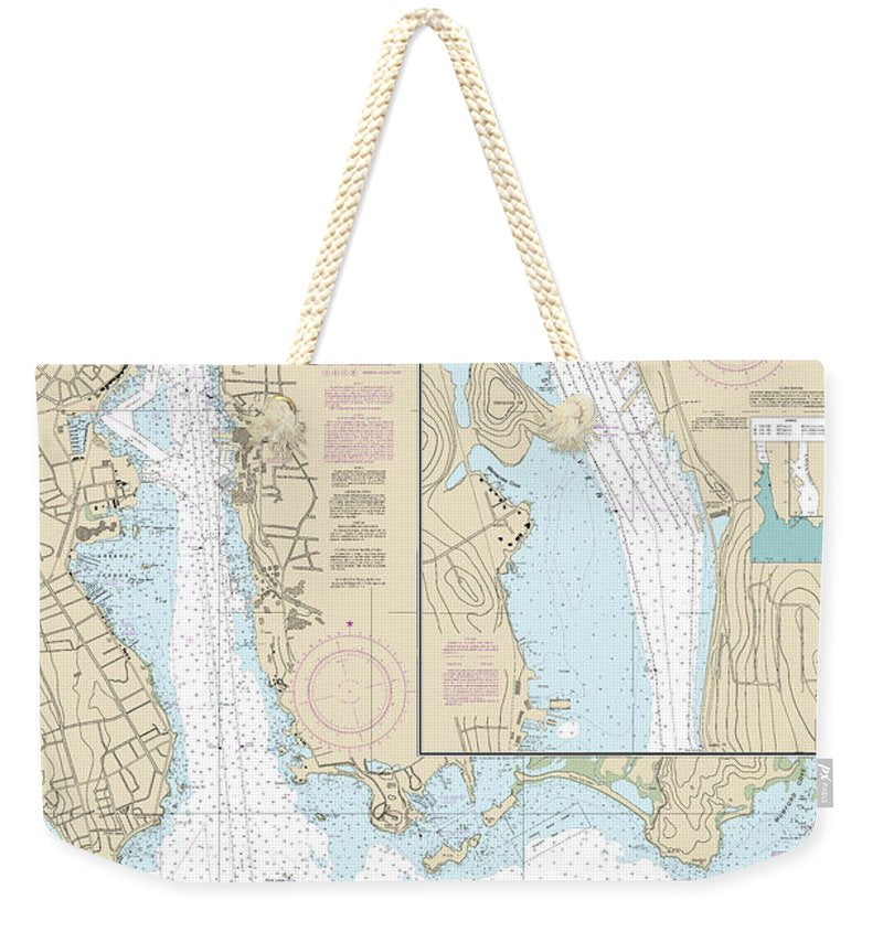 Nautical Chart-13213 New London Harbor-vicinity, Bailey Point-smith Cove - Weekender Tote Bag