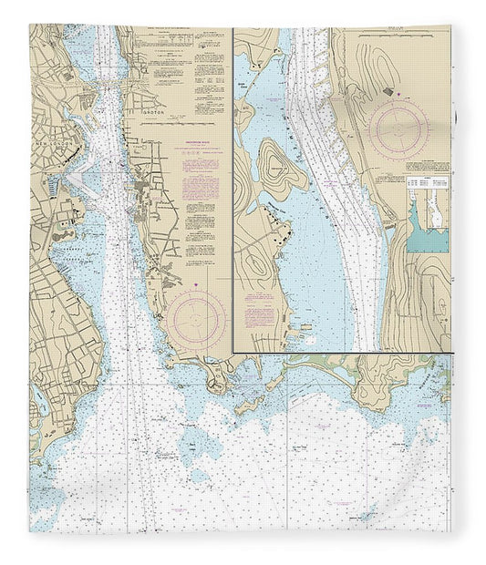 Nautical Chart 13213 New London Harbor Vicinity, Bailey Point Smith Cove Blanket
