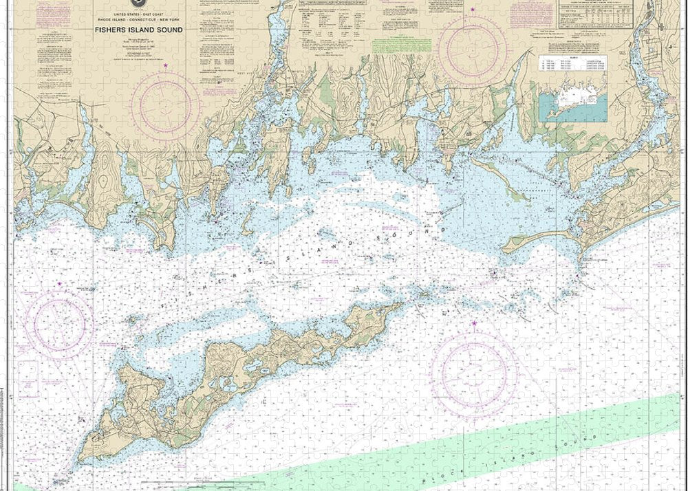 Nautical Chart-13214 Fishers Island Sound - Puzzle