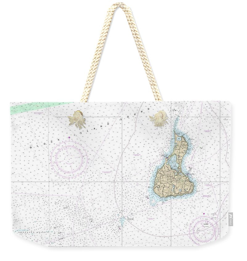 Nautical Chart-13215 Block Island Sound Point Judith-montauk Point - Weekender Tote Bag