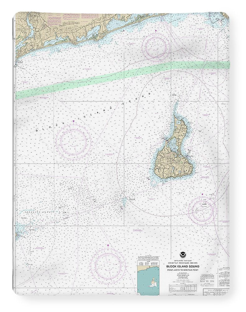Nautical Chart-13215 Block Island Sound Point Judith-montauk Point - Blanket