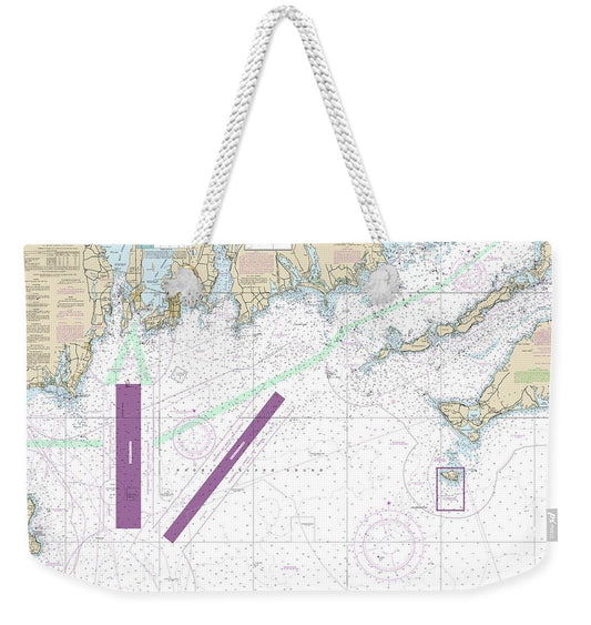 Nautical Chart-13218 Marthas Vineyard-block Island - Weekender Tote Bag