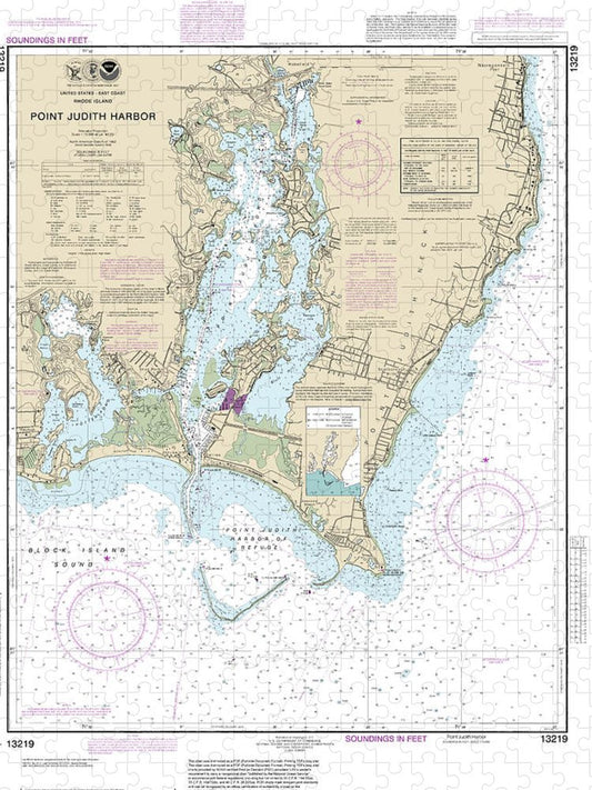 Nautical Chart 13219 Point Judith Harbor Puzzle