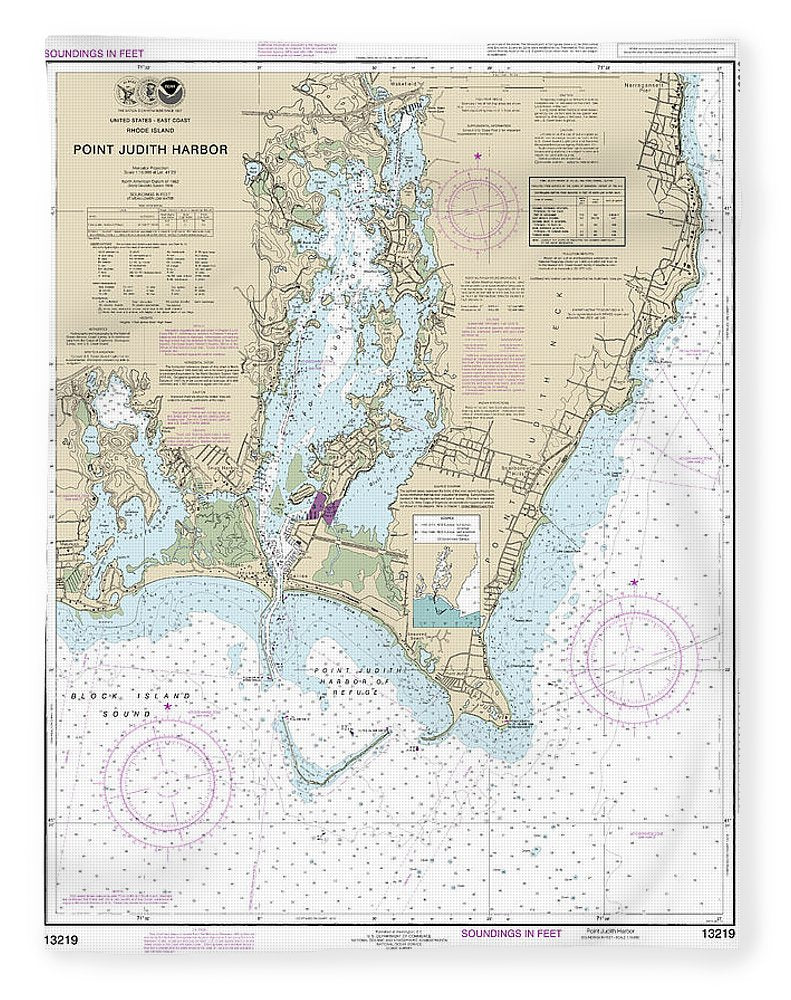 Nautical Chart-13219 Point Judith Harbor - Blanket