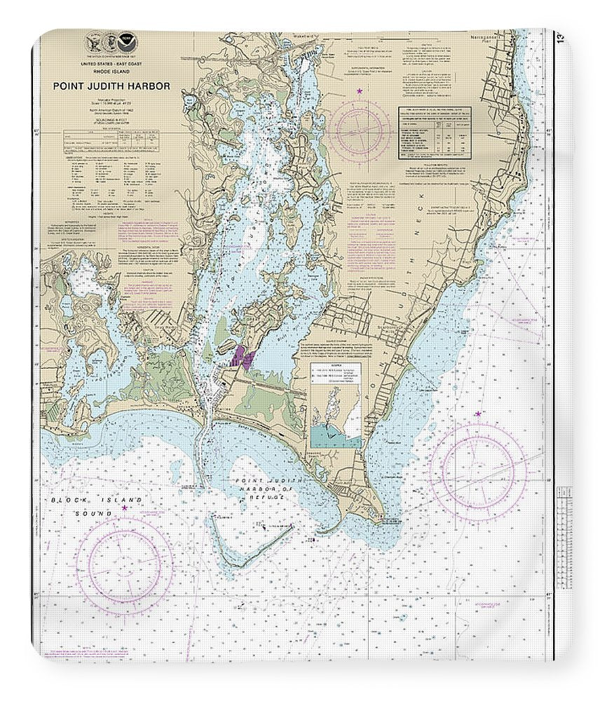 Nautical Chart-13219 Point Judith Harbor - Blanket
