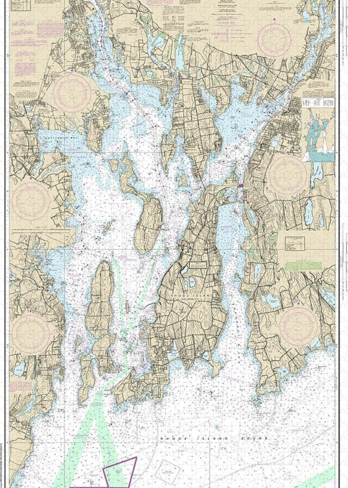 Nautical Chart-13221 Narragansett Bay - Puzzle