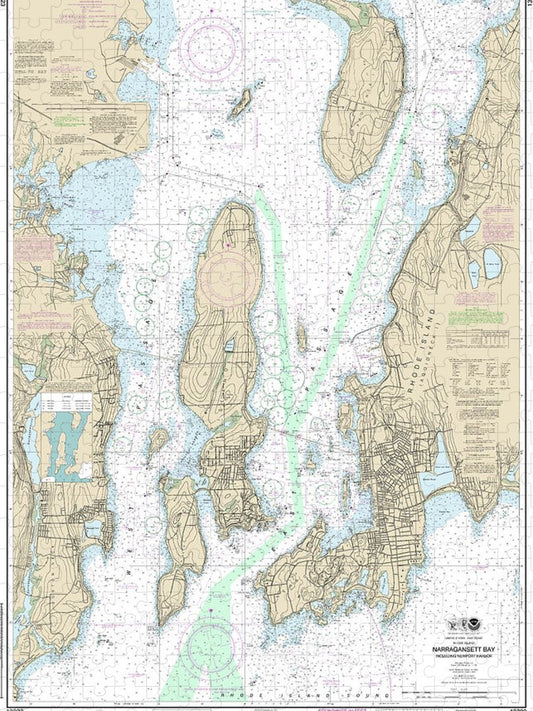 Nautical Chart 13223 Narragansett Bay, Including Newport Harbor Puzzle