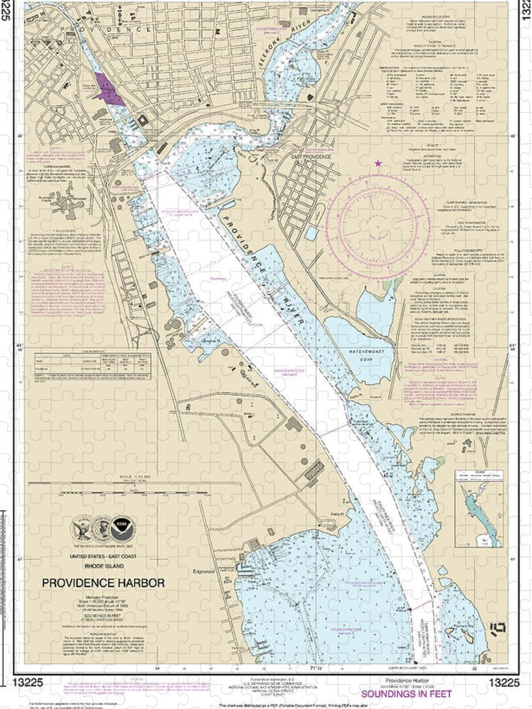 Nautical Chart 13225 Providence Harbor Puzzle