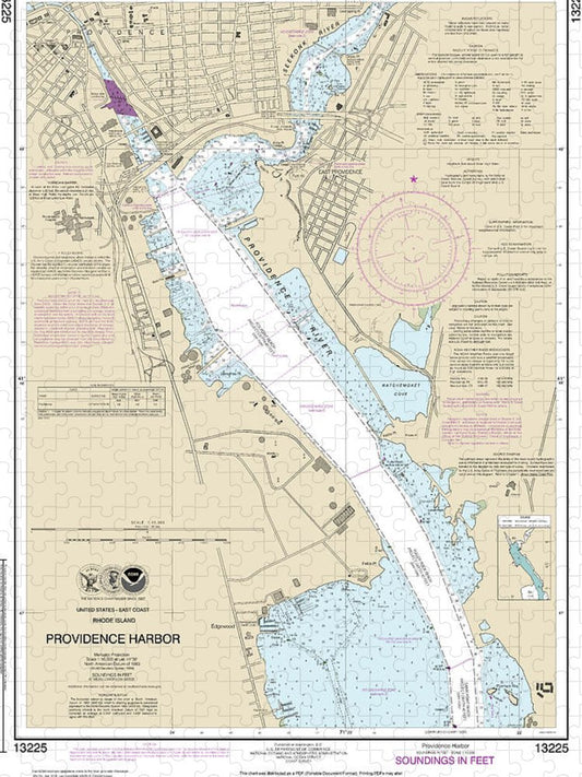 Nautical Chart 13225 Providence Harbor Puzzle