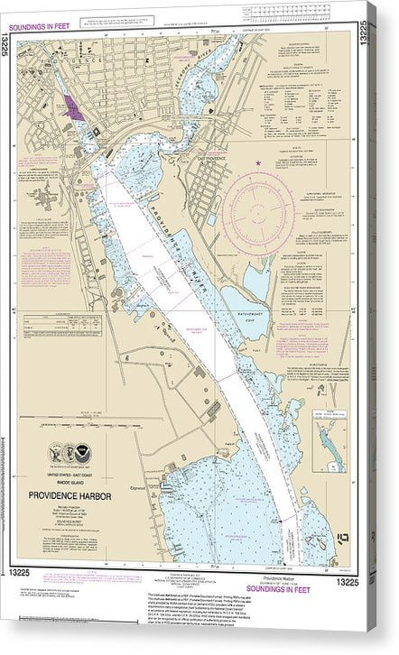 Nautical Chart-13225 Providence Harbor  Acrylic Print