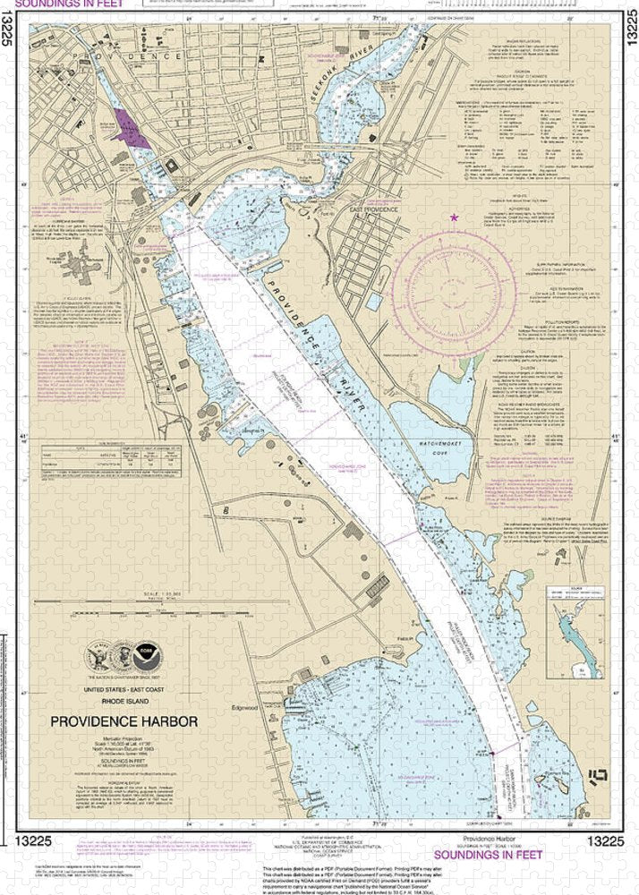Nautical Chart-13225 Providence Harbor - Puzzle