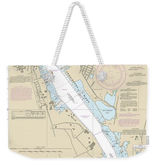 Nautical Chart-13225 Providence Harbor - Weekender Tote Bag