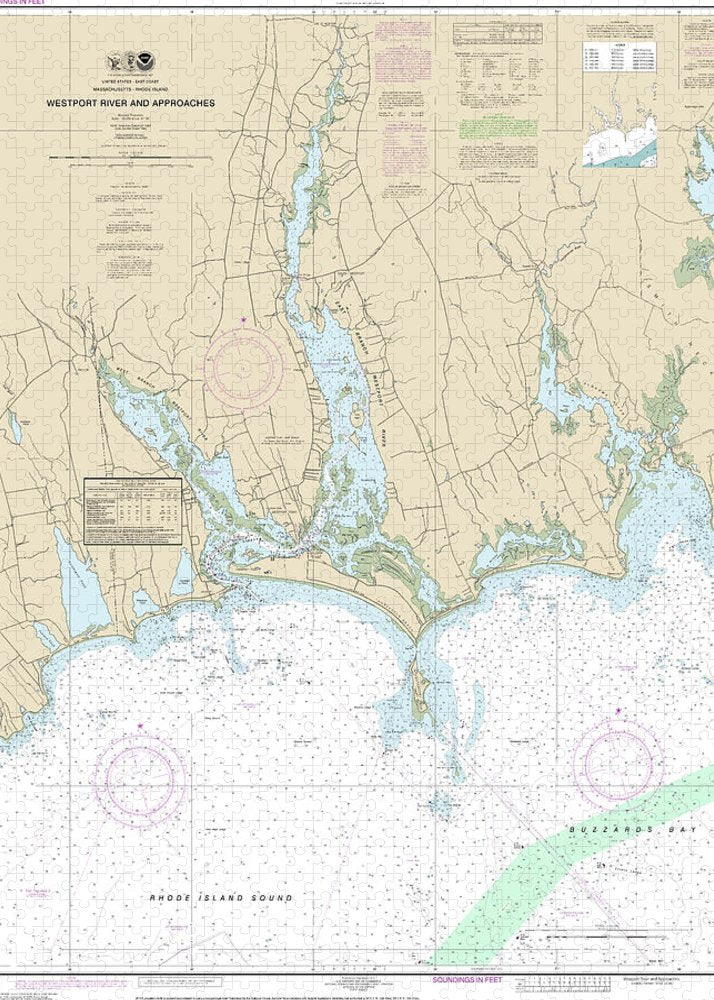 Nautical Chart-13228 Westport River-approaches - Puzzle