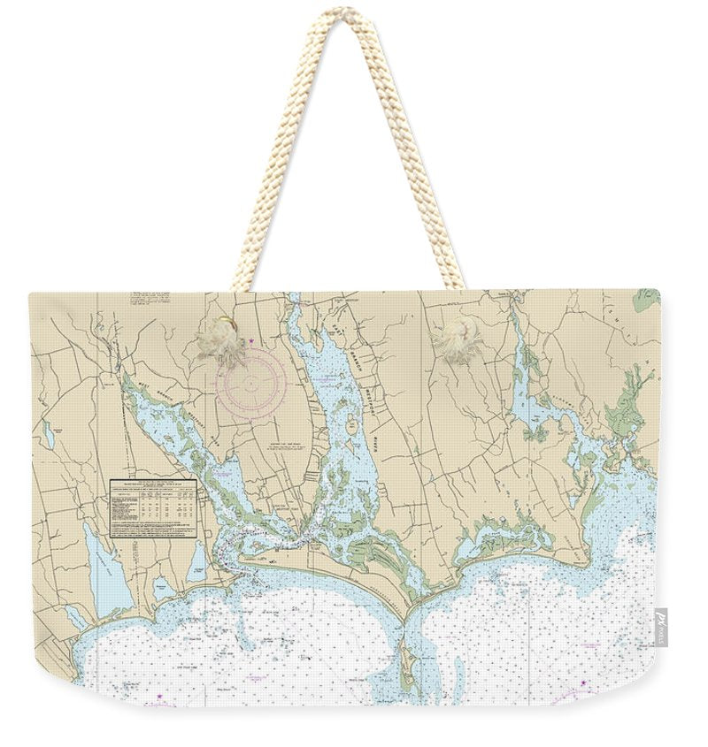 Nautical Chart-13228 Westport River-approaches - Weekender Tote Bag