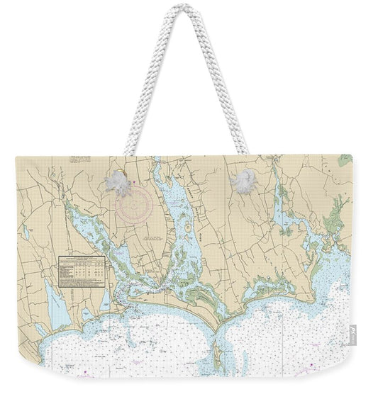 Nautical Chart-13228 Westport River-approaches - Weekender Tote Bag
