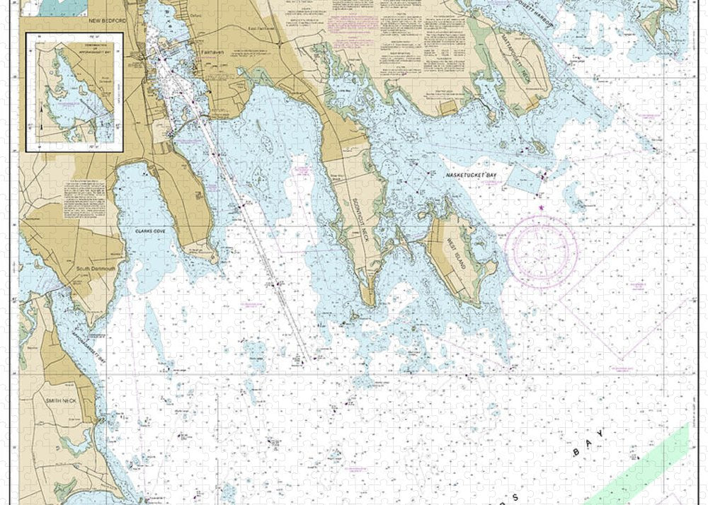 Nautical Chart-13232 New Bedford Harbor-approaches - Puzzle