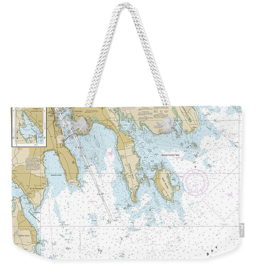 Nautical Chart-13232 New Bedford Harbor-approaches - Weekender Tote Bag