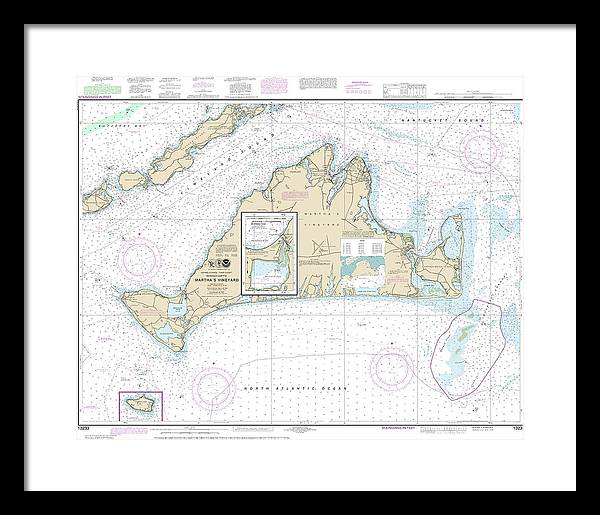 Nautical Chart-13233 Marthas Vineyard, Menemsha Pond - Framed Print