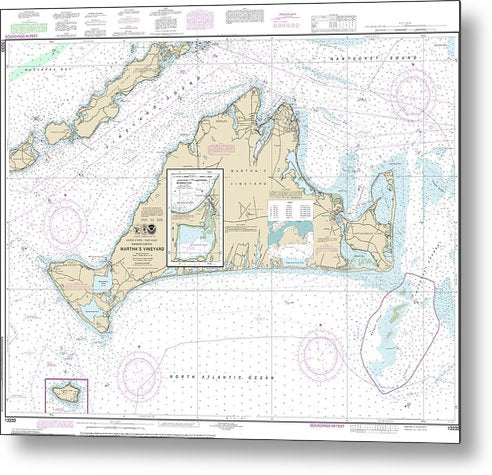 Nautical Chart-13233 Marthas Vineyard, Menemsha Pond - Metal Print ...