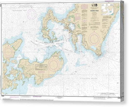Nautical Chart-13235 Woods Hole Canvas Print