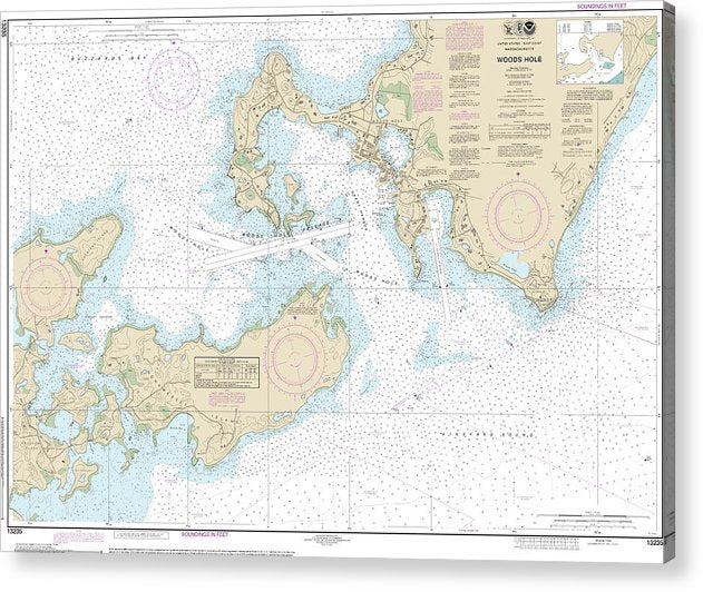 Nautical Chart-13235 Woods Hole  Acrylic Print