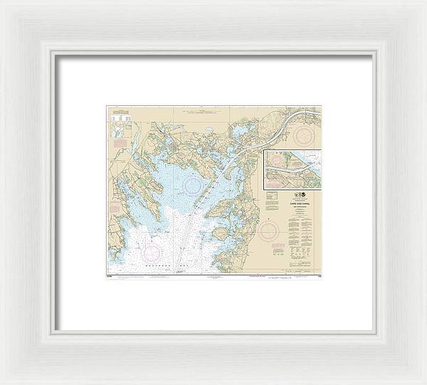 Nautical Chart-13236 Cape Cod Canal-approaches - Framed Print