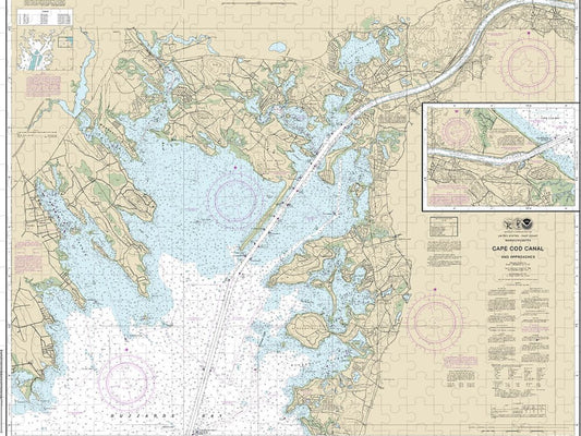 Nautical Chart 13236 Cape Cod Canal Approaches Puzzle