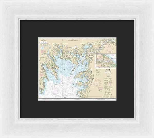 Nautical Chart-13236 Cape Cod Canal-approaches - Framed Print