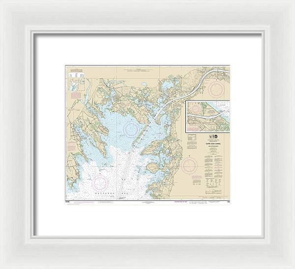 Nautical Chart-13236 Cape Cod Canal-approaches - Framed Print