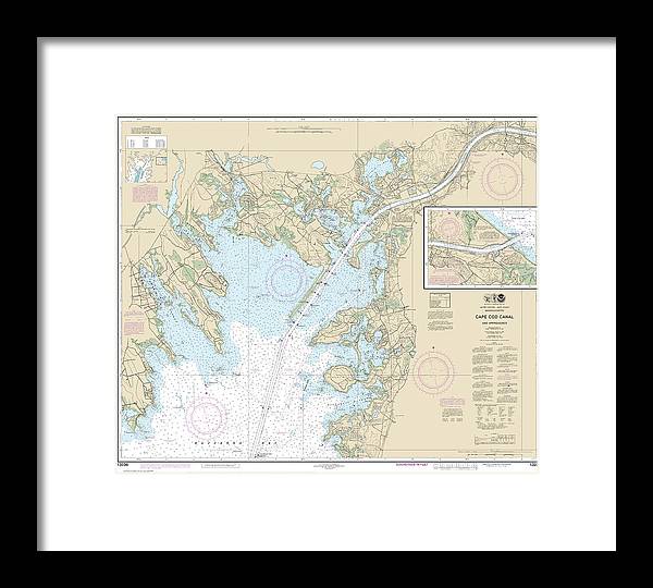 Nautical Chart-13236 Cape Cod Canal-approaches - Framed Print