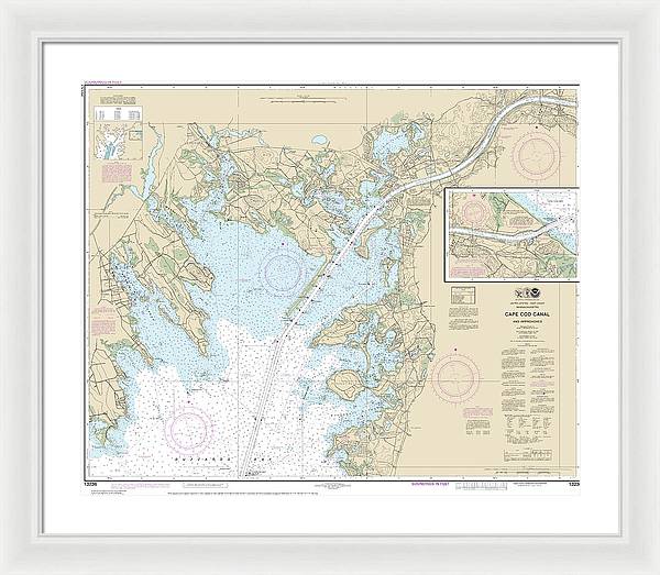 Nautical Chart-13236 Cape Cod Canal-approaches - Framed Print