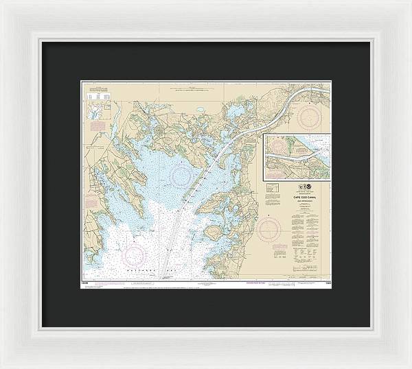 Nautical Chart-13236 Cape Cod Canal-approaches - Framed Print