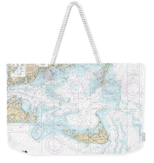 Nautical Chart-13237 Nantucket Sound-approaches - Weekender Tote Bag