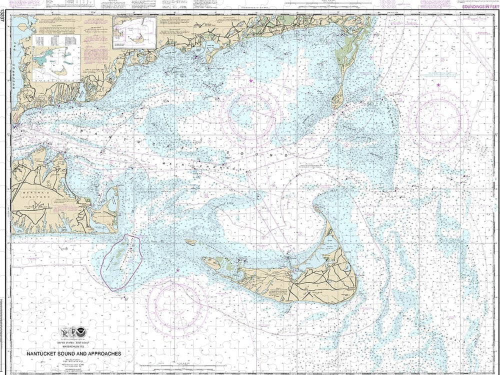 Nautical Chart 13237 Nantucket Sound Approaches Puzzle