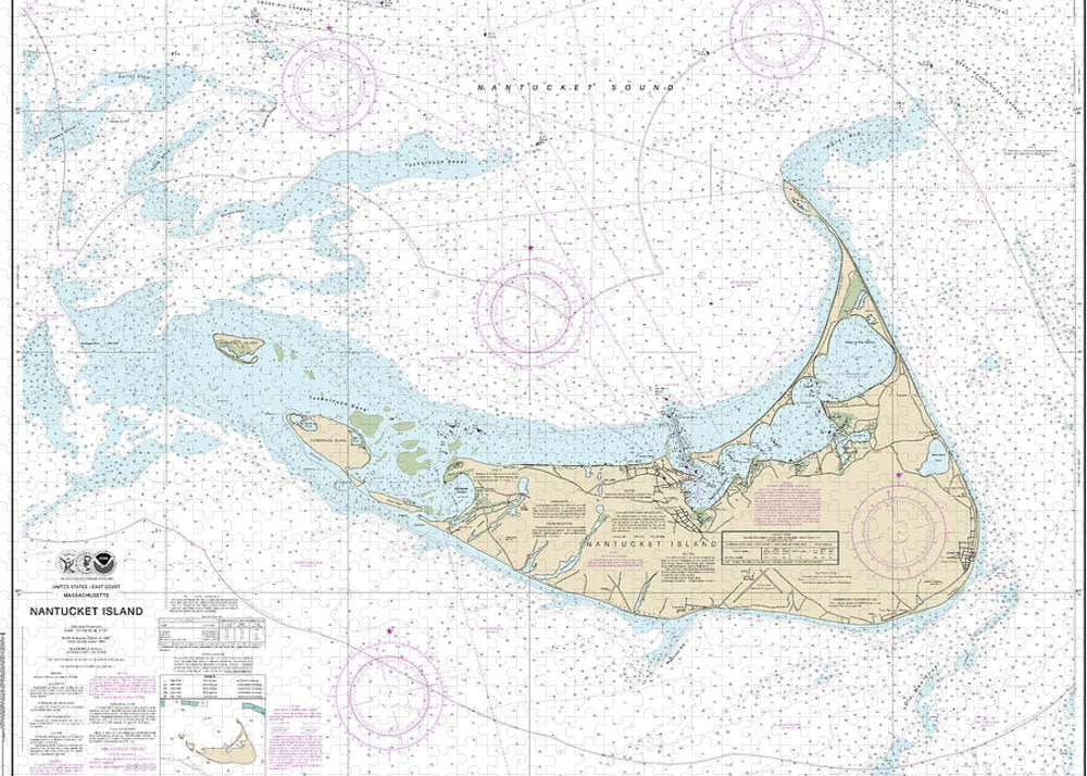 Nautical Chart-13241 Nantucket Island - Puzzle