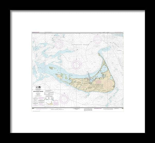 A beuatiful Framed Print of the Nautical Chart-13241 Nantucket Island by SeaKoast