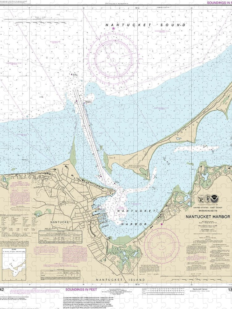 Nautical Chart 13242 Nantucket Harbor Puzzle
