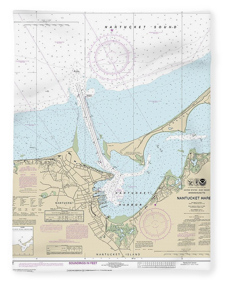 Nautical Chart-13242 Nantucket Harbor - Blanket