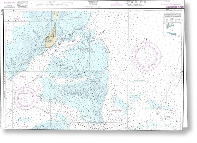 Nautical Chart-13244 Eastern Entrance-nantucket Sound - Greeting Card