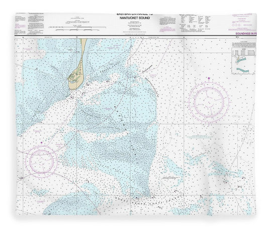 Nautical Chart 13244 Eastern Entrance Nantucket Sound Blanket