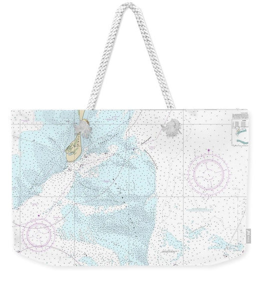 Nautical Chart-13244 Eastern Entrance-nantucket Sound - Weekender Tote Bag
