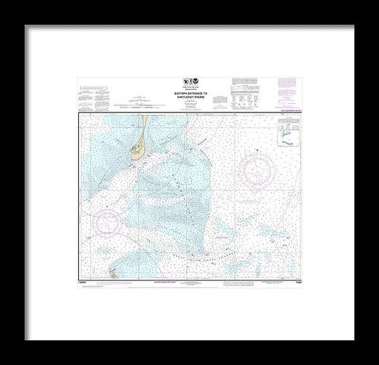 Nautical Chart-13244 Eastern Entrance-nantucket Sound - Framed Print